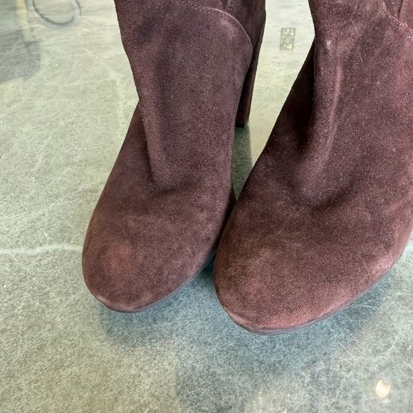 [SOLD] Nine West Shiryl Boot - Dark Brown Suede Tall Slouch Pull On 7.5M - Picture 4 of 5